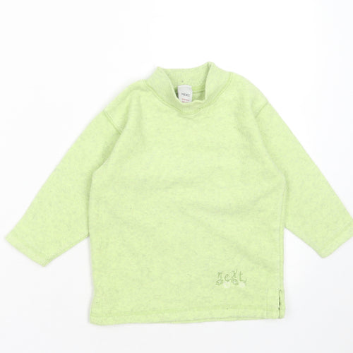 NEXT Boys Green Round Neck  Polyester Pullover Jumper Size 2 Years