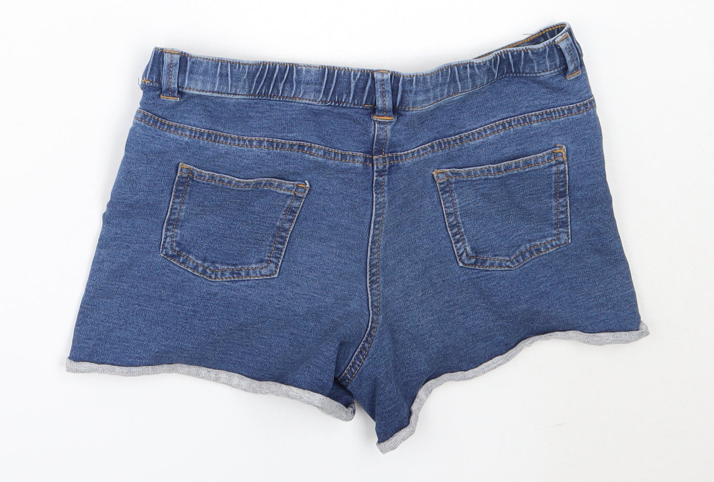 Nutmeg Girls Blue  Cotton Hot Pants Shorts Size 11-12 Years  Regular