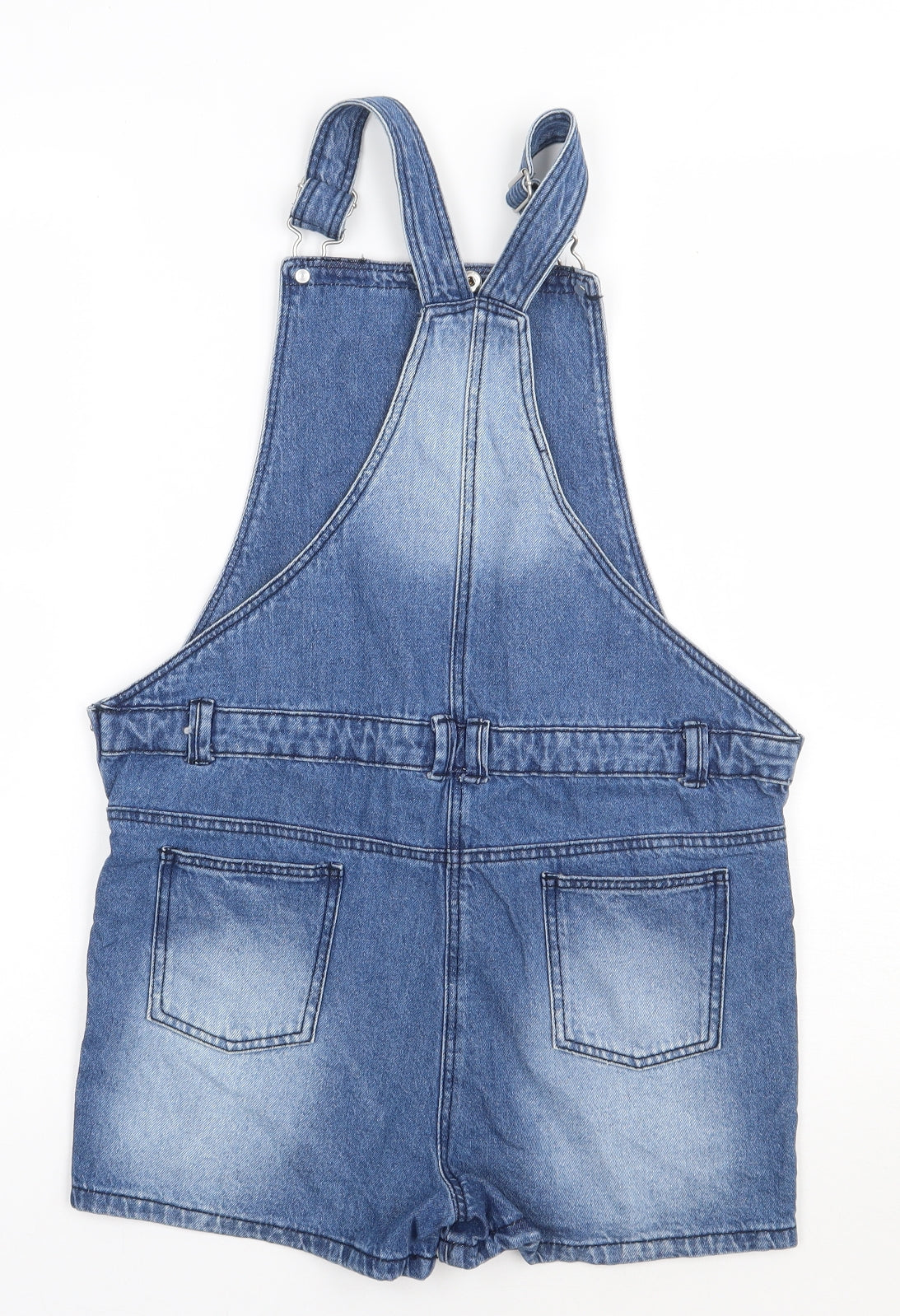 Nutmeg Girls Blue  Cotton Playsuit One-Piece Size 12-13 Years  Buckle
