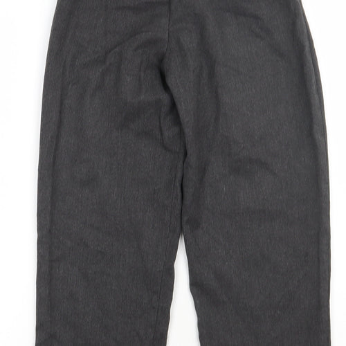 aldi Boys Grey  Polyester Capri Trousers Size 9-10 Years  Regular Hook & Eye - school Wear