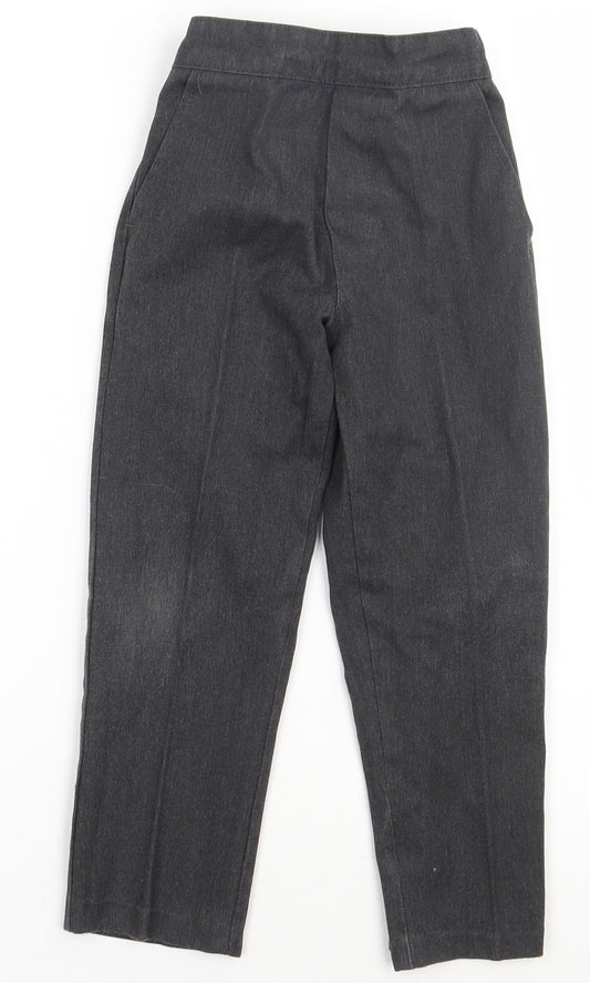Preworn Boys Grey  Polyester Capri Trousers Size 5-6 Years  Regular  - school Wear