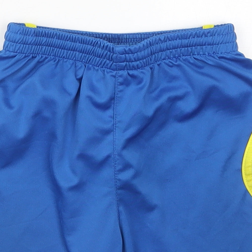 Stanno Boys Blue  Polyester Sweat Shorts Size 8 Years  Regular Drawstring