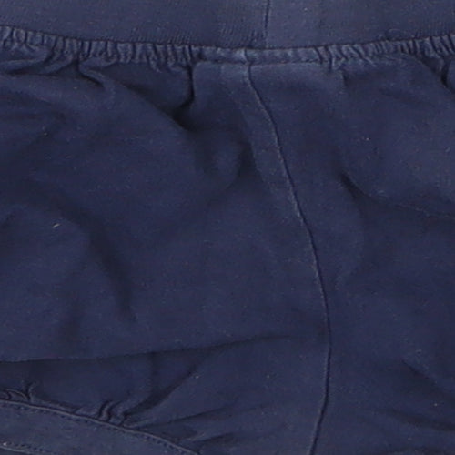 Matalan Girls Blue  Cotton Sweat Shorts Size 3 Years  Regular Drawstring