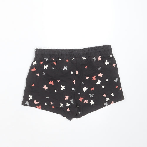 H&M Girls Grey  Cotton Sweat Shorts Size 9-10 Years  Regular  - Butterflies print