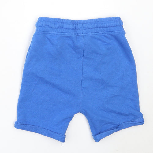 George Boys Blue  Cotton Sweat Shorts Size 6-7 Years  Regular
