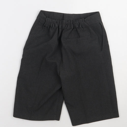 Marks and Spencer Girls Grey  Polyester Bermuda Shorts Size 9-10 Years  Regular Hook & Eye - school Wear