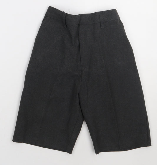 Marks and Spencer Boys Grey  Polyester Bermuda Shorts Size 9-10 Years  Regular Hook & Eye - school Wear