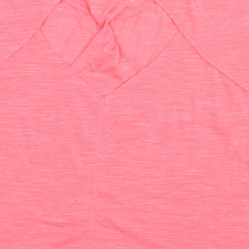 RBX Womens Pink  Polyester Basic T-Shirt Size L Crew Neck