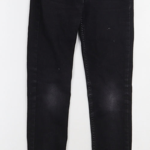 M&Co Girls Black  Cotton Skinny Jeans Size 9 Years  Regular Button