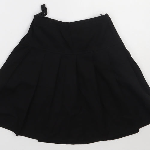 NXT Girls Black  Polyester A-Line Skirt Size 9 Years  Regular Zip - School uniform