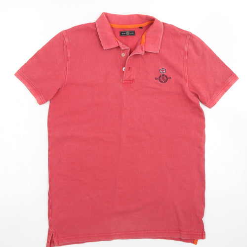 Henri Lloyd Boys Red  Cotton Basic Polo Size 11-12 Years Collared Button