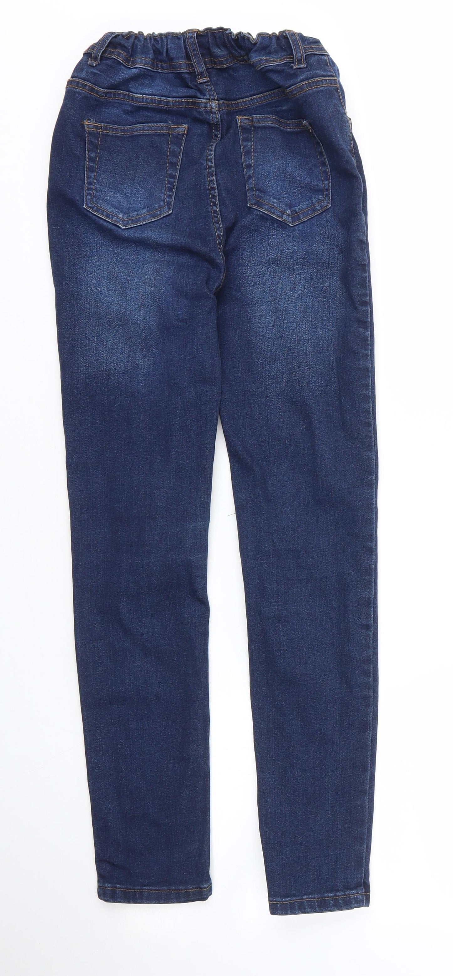 Primark Girls Blue  Cotton Skinny Jeans Size 11 Years L26 in Regular Zip