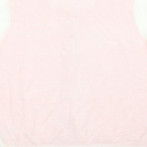 Damsel in a Dress Womens Pink Crew Neck  Acrylic Cardigan Jumper Size M