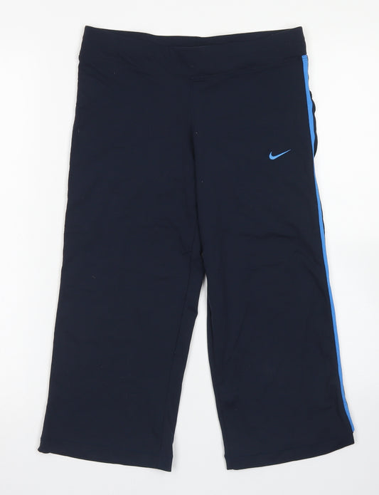 Nike Womens Blue  Nylon Athletic Shorts Size S L19 in Regular