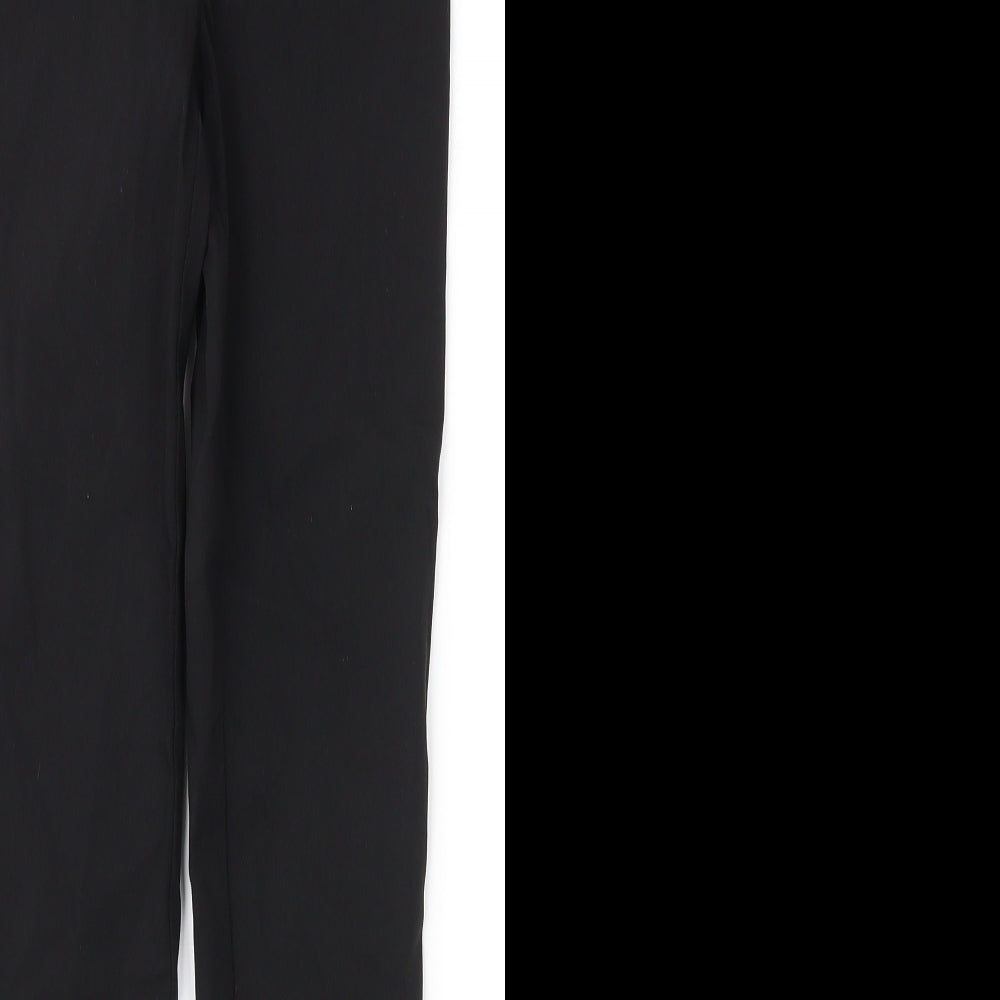 NEXT Girls Black  Viscose Carrot Trousers Size 10 Years L23 in Regular Zip