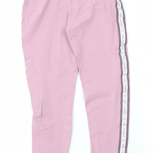George Girls Pink  Cotton Carrot Trousers Size 12 Years L22 in Regular