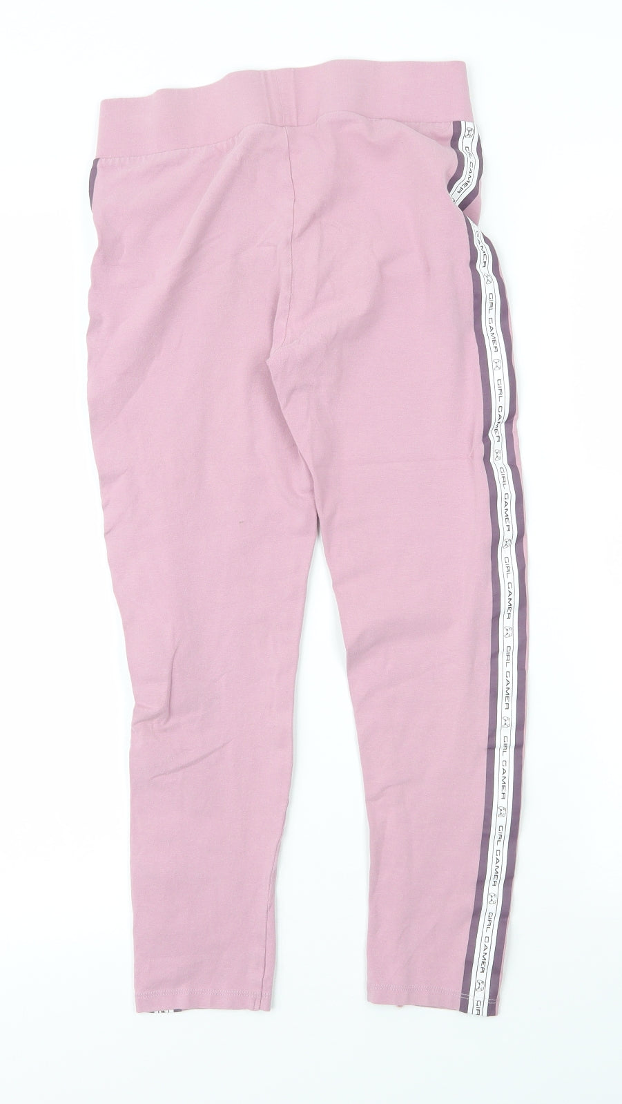 George Girls Pink  Cotton Carrot Trousers Size 12 Years L22 in Regular