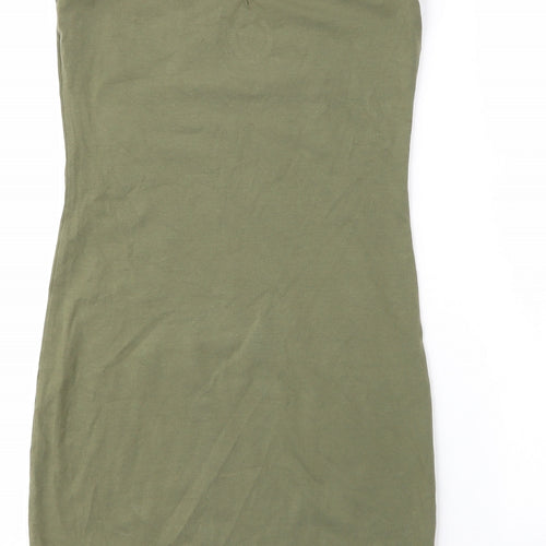 AJC Womens Green  Cotton Tank Dress  Size 6  Round Neck