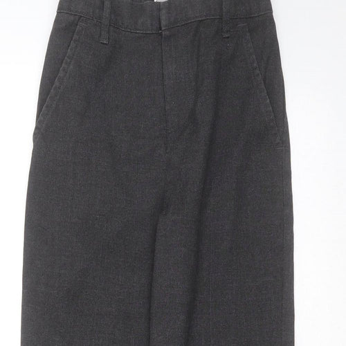 TU Boys Grey  Polyester  Trousers Size 8 Years  Regular Zip - school
