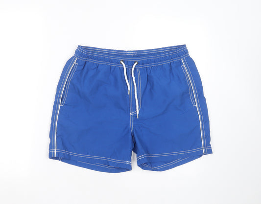 UrbanSpirit Mens Blue  Polyester Bermuda Shorts Size M  Regular Drawstring - swim short