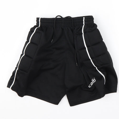 Carlotti Boys Black  Polyester Sweat Shorts Size M  Regular Drawstring