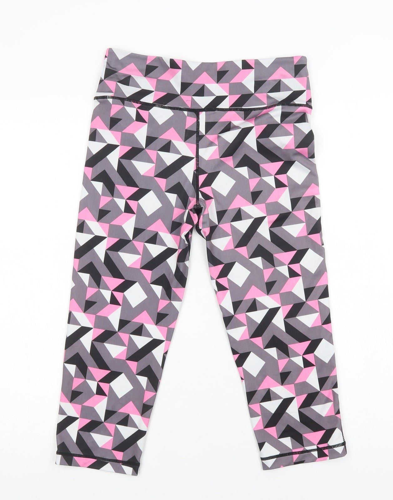 Everlast Womens Multicoloured Geometric Polyester Cropped Leggings Size 10 L20 in Regular