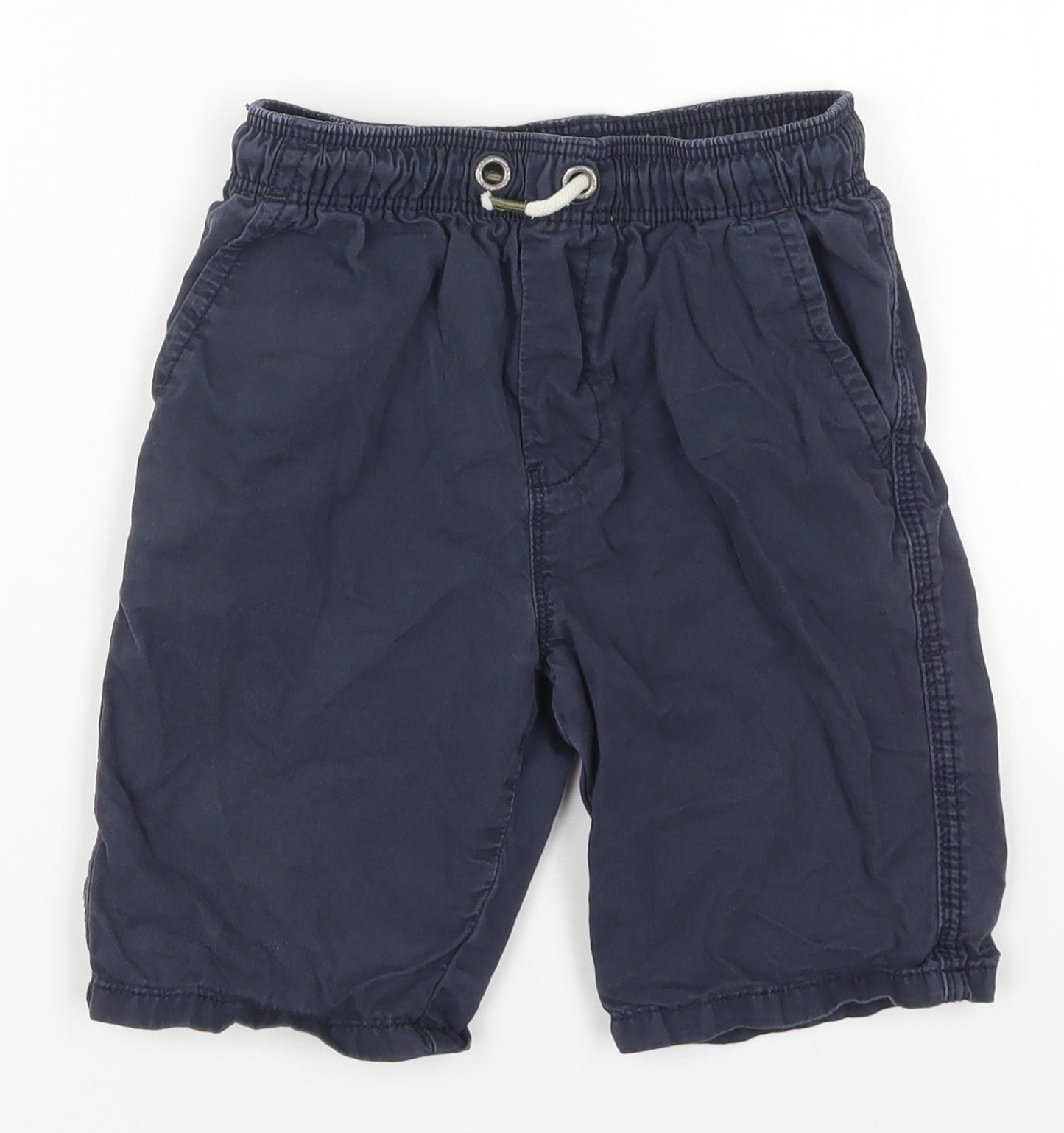 NEXT Boys Blue  Cotton Cargo Shorts Size 9 Years  Regular Drawstring