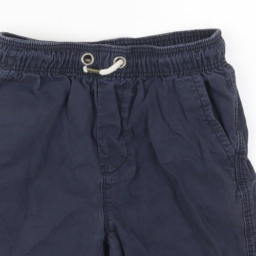 NEXT Boys Blue  Cotton Cargo Shorts Size 9 Years  Regular Drawstring
