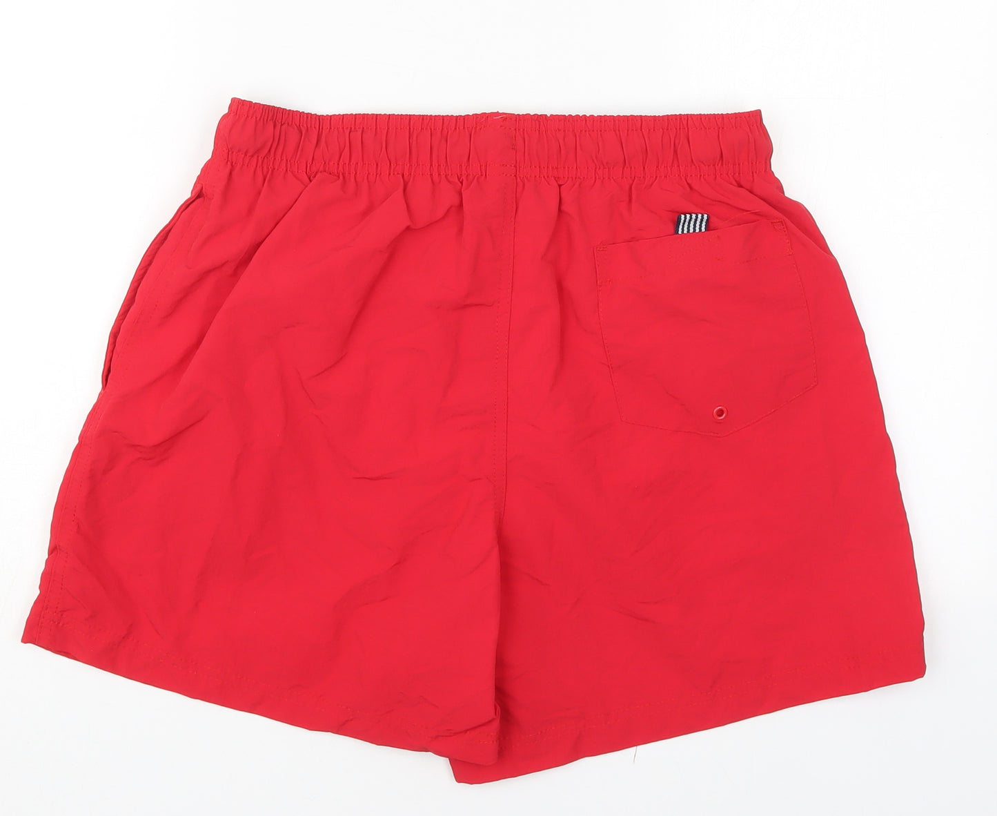 F&F Mens Red  Nylon Athletic Shorts Size M  Regular Drawstring - Swim Shorts