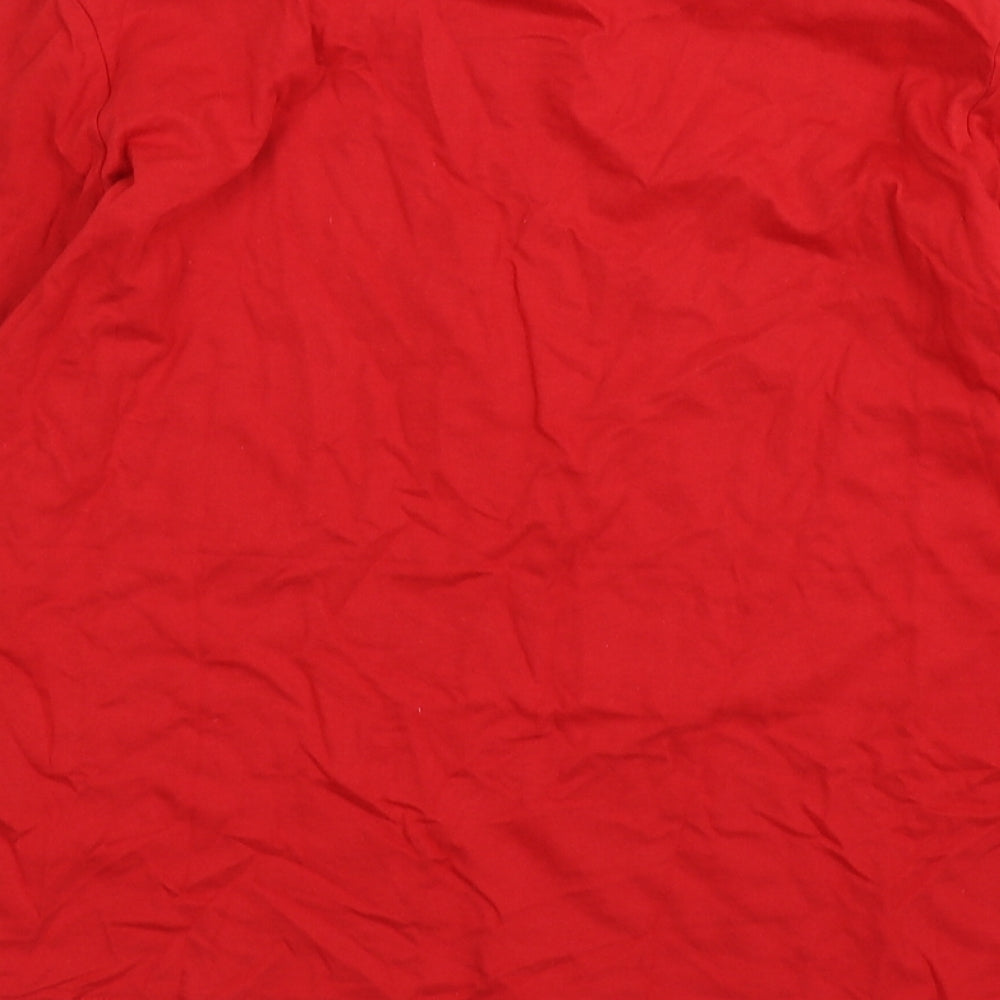 F&F Womens Red  Cotton Top Pyjama Top Size 12   - Peppa Pig Christmas