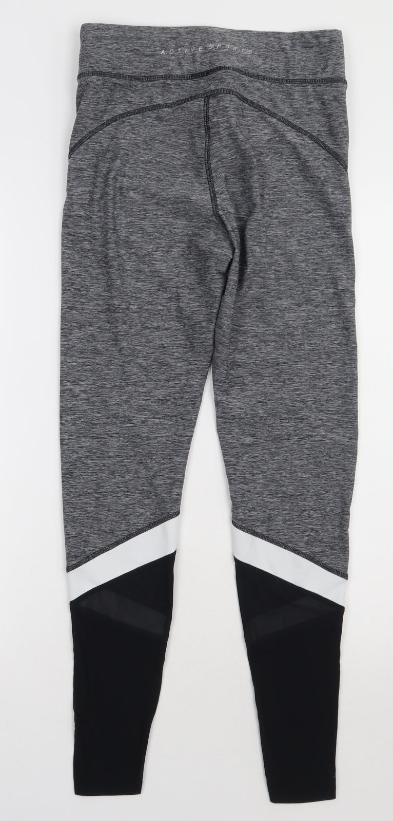 F&F Womens Grey  Polyester Capri Leggings Size S L28 in Regular