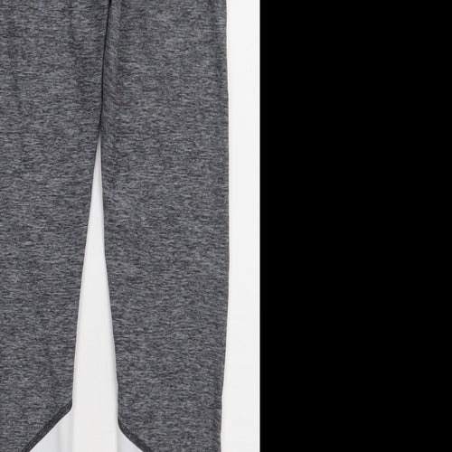 F&F Womens Grey  Polyester Capri Leggings Size S L28 in Regular