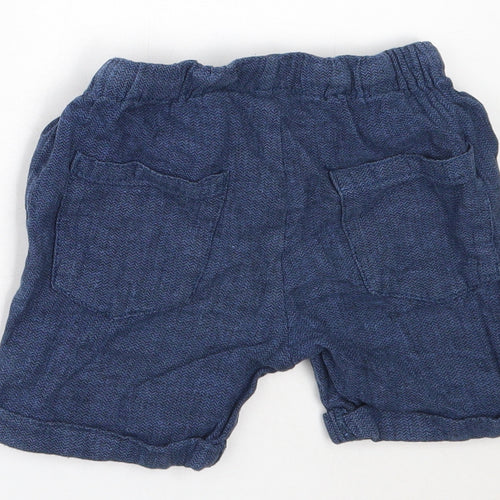 NEXT Boys Blue  Linen Bermuda Shorts Size 2-3 Years  Regular