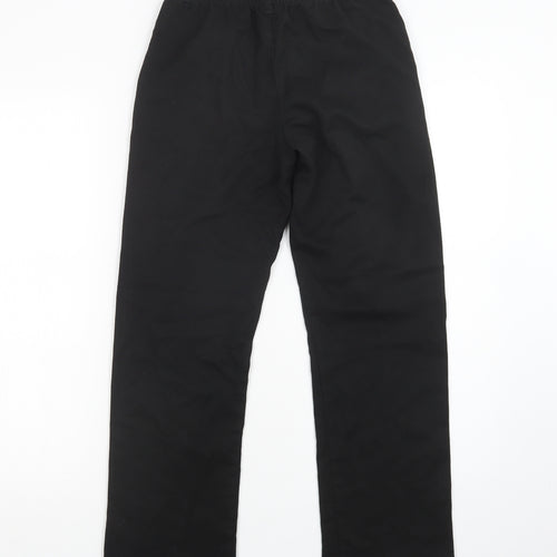 George Boys Black  Polyester Dress Pants Trousers Size 11-12 Years  Regular Hook & Loop - School Wear
