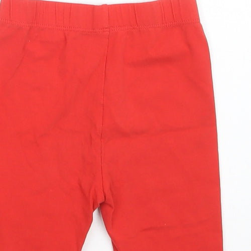 George Girls Red  Cotton Compression Shorts Size 5-6 Years  Regular
