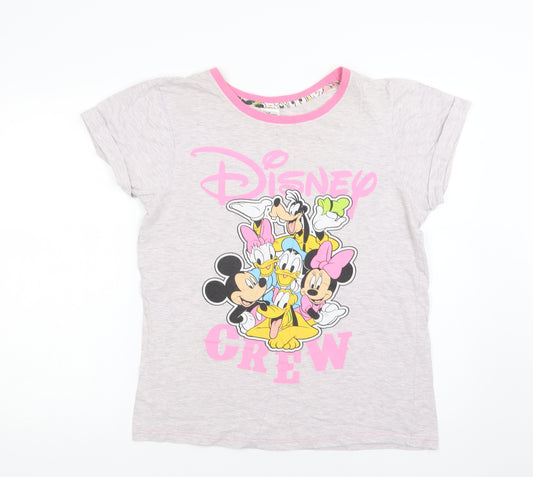 Disney Womens Grey  Cotton Top Pyjama Top Size 12   - Mickey and Friends