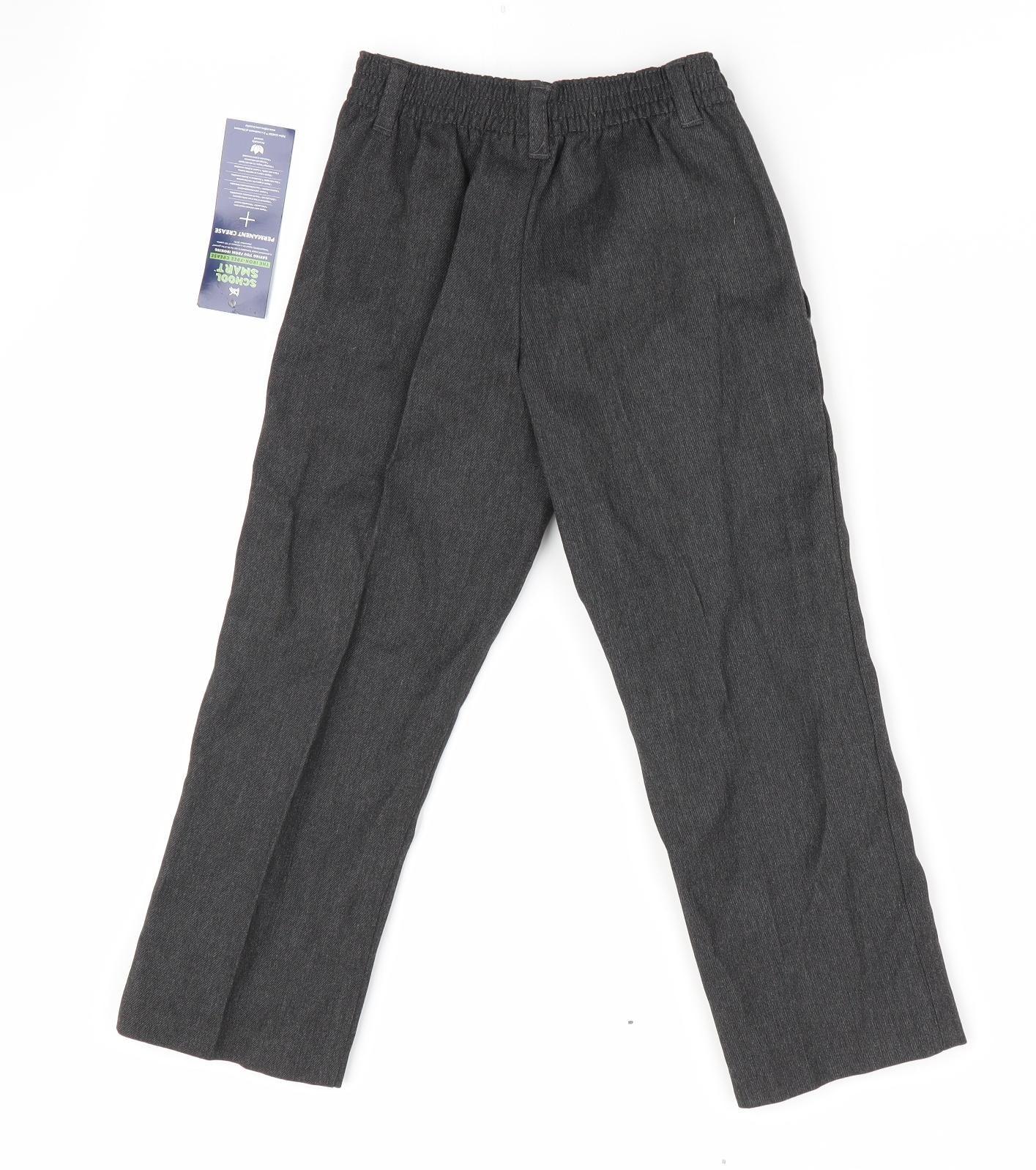 George Boys Grey  Polyester Dress Pants Trousers Size 3-4 Years  Regular  - Back Elastication