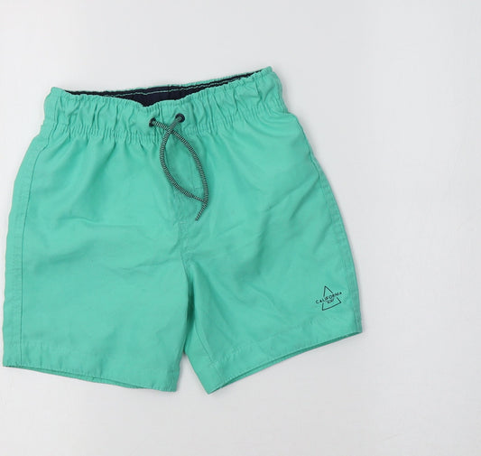 Primark Boys Green  Polyester Bermuda Shorts Size 5-6 Years  Regular