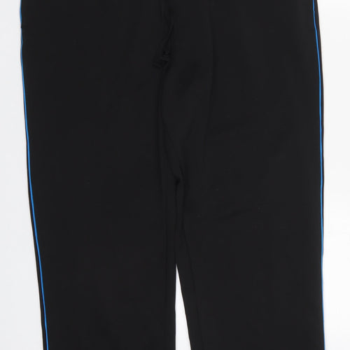 Athletic Works Mens Black  Polyester Sweatpants Trousers Size L L29 in Regular Drawstring