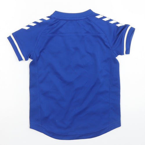 Hummel Boys Blue  Polyester Basic T-Shirt Size 2-3 Years Crew Neck  - Everton