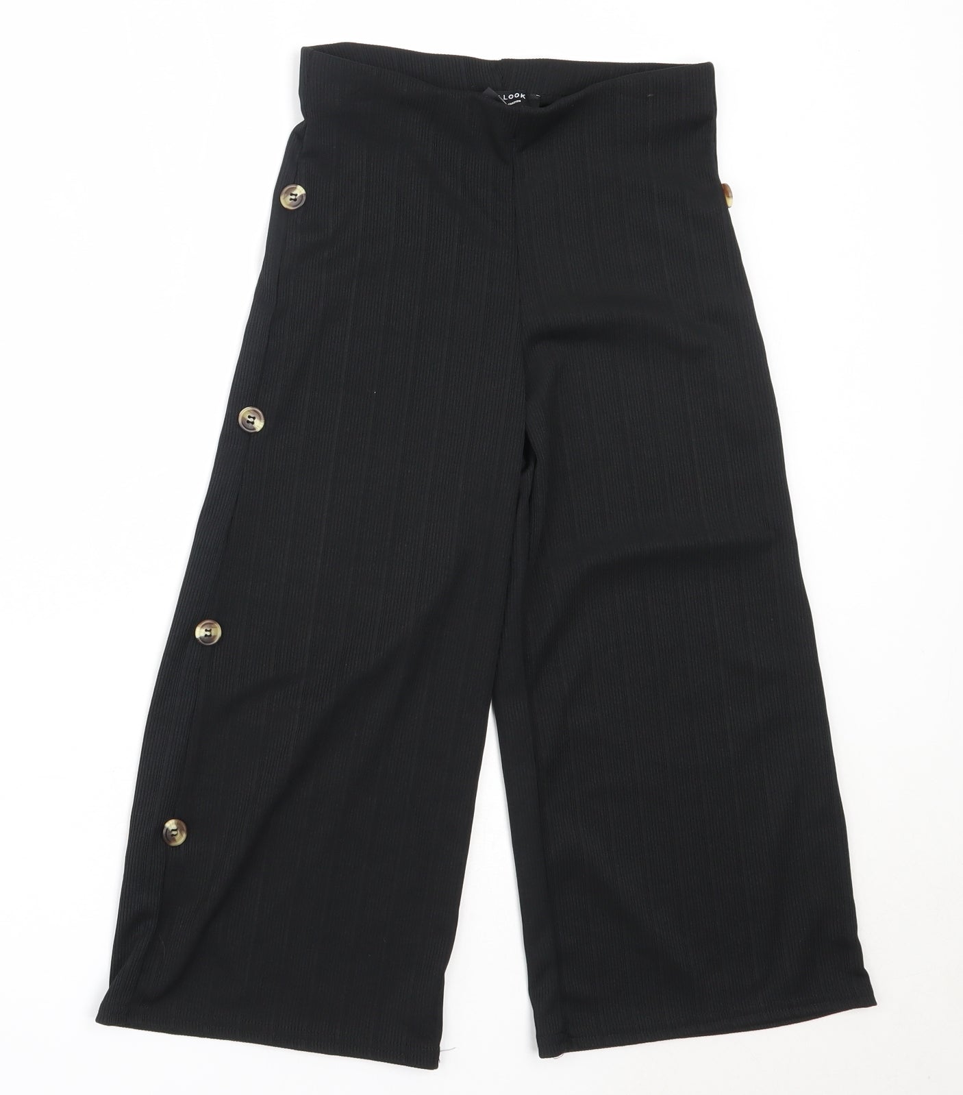 New Look Girls Black  Polyester Dress Pants Trousers Size 9 Years  Regular