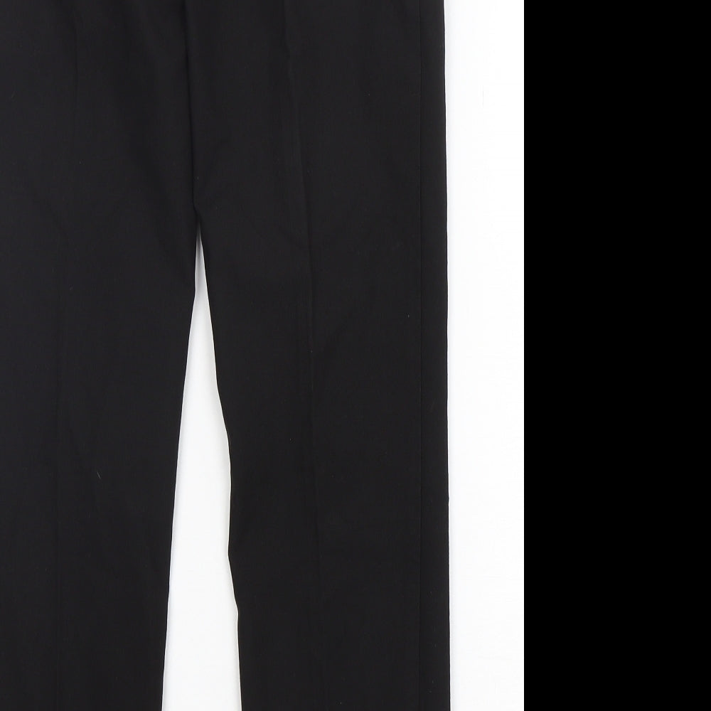 M&S Boys Black  Polyester Dress Pants Trousers Size 11-12 Years  Regular