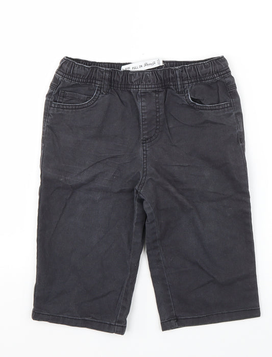 Denim & Co. Girls Grey  Cotton Bermuda Shorts Size 9-10 Years  Regular