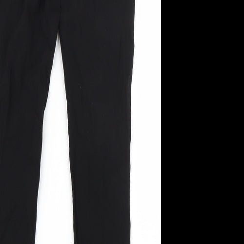 F&F Girls Black  Viscose Carrot Trousers Size 11-12 Years  Regular Zip