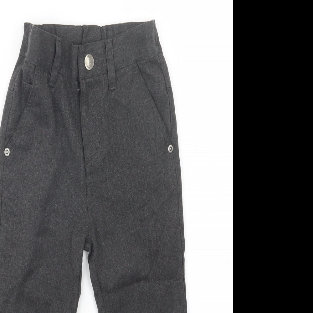 NEXT Boys Grey  Polyester Dress Pants Trousers Size 5 Years  Regular Snap - School Wear