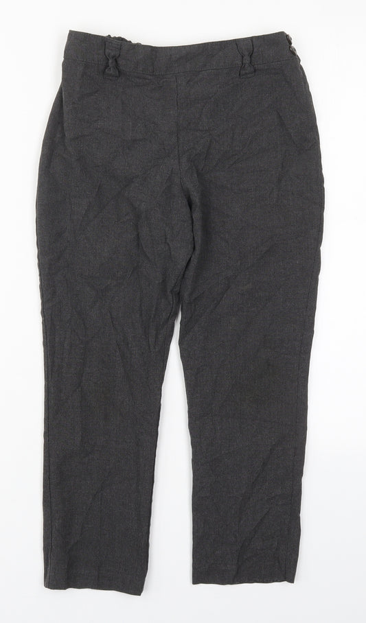 TU Girls Grey  Polyester Dress Pants Trousers Size 8 Years  Regular Zip