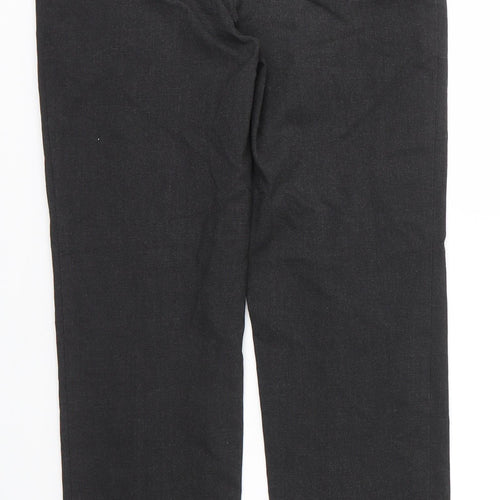 M&S Boys Grey  Polyester Capri Trousers Size 12 Years L27 in Regular Zip