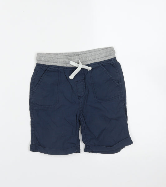 urban rascals Boys Blue  Cotton Bermuda Shorts Size 4-5 Years  Regular Drawstring