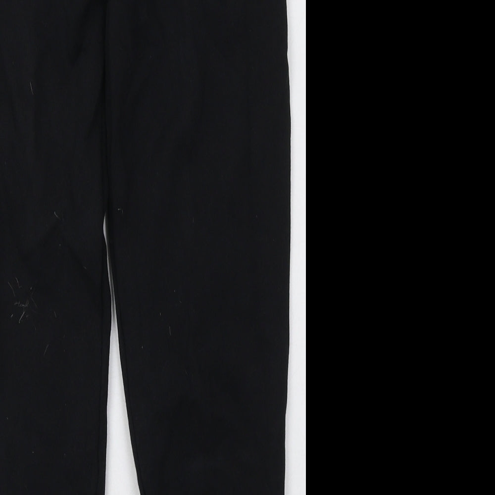 sainsburys Girls Black  Cotton Jogger Trousers Size 9 Months  Regular Tie - School Wear