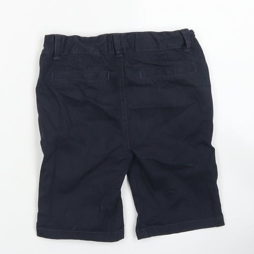 Primark Boys Blue  Cotton Chino Shorts Size 5-6 Years  Regular Buckle